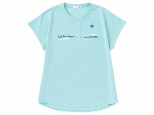 ルコック le coq sportif EXcDRY D−TecフレンチスリーブTシャツ レディース 春 夏 ブルー 青 スポーツ フィットネス 半袖 Tシャツ QMWVJ