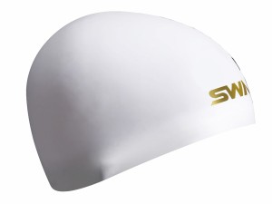 スワンズ SWANS ドーム型シリコーンキャップ FINA承認モデル ユニセックス ホワイト 白 水泳 スイム キャップ 帽子 SA10S-001