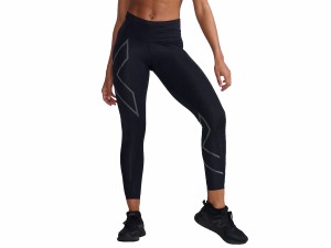 2XU ツータイムズユー ライトスピード MCS ミッドライズ コンプレッションタイツ レディース オールシーズン 着圧 ブラック 黒 スポーツ 