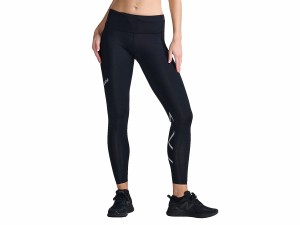 2XU ツータイムズユー エアロ ハイク ミッドライズ コンプレッションタイツ レディース オールシーズン 着圧 ブラック 黒 スポーツ フィ