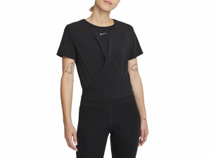 ナイキ NIKE Dri-FIT ワン ラックス ツイスト スタンダード フィット ショートスリーブ トップ レディース 春 夏 ブラック 黒 スポーツ 