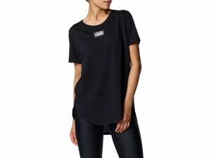 アンダーアーマー UNDER ARMOUR コットン デザイン Tシャツ レディース 春 夏 ブラック 黒 スポーツ フィットネス 半袖 Tシャツ 1381232-