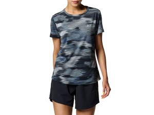 アンダーアーマー UNDER ARMOUR スピードストライド プリント Tシャツ レディース 春 夏 グレー 灰色 スポーツ フィットネス 半袖 Tシャ