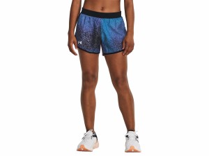 アンダーアーマー UNDER ARMOUR フライバイ2.0 プリント ショーツ レディース 春 夏 ブルー 青 スポーツ フィットネス ショート パンツ 1