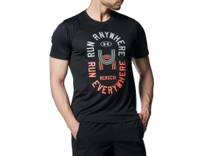 アンダーアーマー UNDER ARMOUR ランエブリウェア ストライド ショートスリーブTシャツ メンズ 春 夏 ブラック 黒 スポーツ トレーニング