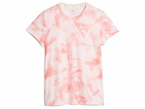 プーマ PUMA RUN FAVORITE AOP Tシャツ レディース 春 夏 ピンク 桃色 スポーツ フィットネス 半袖 Tシャツ 524573-62