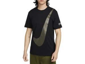 ナイキ NIKE スポーツウェア ビッグ スウッシュ ハイブリッド S/S Tシャツ メンズ 春 夏 ブラック 黒 スポーツ トレーニング 半袖 Tシャ