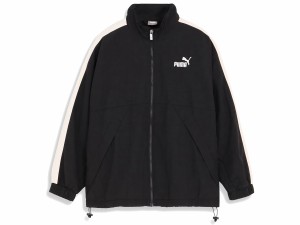 プーマ PUMA CORE HERITAGE コア ヘリテージ ウーブン ウラトリコット ジャケット レディース 秋 冬 ブラック 黒 スポーツ フィットネス 