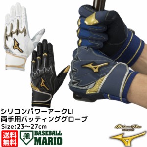 ミズノ MIZUNO ミズノプロ MizunoPro シリコンパワーアークLI バッティンググローブ 両手用 限定モデル 一般 野球 バッティング手袋 バッ
