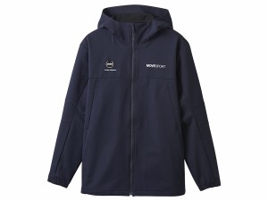 デサント DESCENTE HEATNAVI ヒートナビ ソフトシェル バックロゴ フルジップフーディー メンズ 秋 冬 ネイビー 紺 スポーツ トレーニン