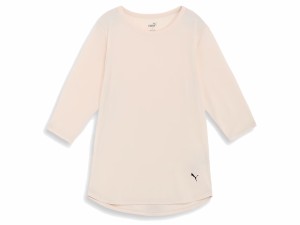 プーマ PUMA ヨガ 3/4 Tシャツ レディース 春 秋 ベージュ スポーツ フィットネス 7分袖 Tシャツ 524299-87