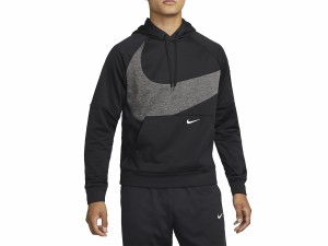 ナイキ NIKE Therma-FIT プルオーバー フィットネスパーカー メンズ 秋 冬 ブラック 黒 スポーツ トレーニング プルオーバー パーカー DQ