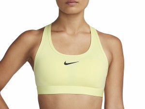 ナイキ NIKE スウッシュ ミディアムサポート パッディド スポーツブラ レディース オールシーズン イエロー 黄色 スポーツ フィットネス 