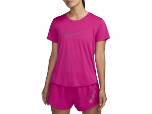 ナイキ NIKE Dri-FIT スウッシュ ショートスリーブ ランニングトップ レディース 春 夏 ピンク 桃色 スポーツ フィットネス 半袖 Tシャツ