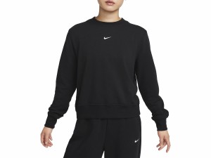 ナイキ NIKE Dri-FIT ワン クルーネック フレンチ テリー スウェットシャツ レディース 秋 冬 ブラック 黒 スポーツ フィットネス スウェ