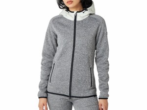 スーパーナチュラル sn super.natural エスエヌ FLEECE COMBI ZIP HOODY フリース コンビ ジップフーディー レディース 秋 冬 グレー 灰