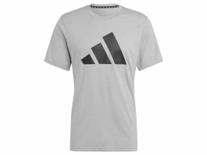 アディダス adidas トレイン エッセンシャルズ FEELREADY ロゴ トレーニング半袖Tシャツ メンズ 春 夏 グレー 灰色 スポーツ トレーニン