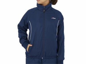 フィラ FILA ライトリップ×裏地フリースジャケット レディース 秋 冬 ネイビー 紺 スポーツ フィットネス フルジップ ジャケット 防寒 4