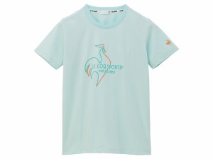 ルコック le coq sportif ヘランカサンスクリーン 半袖Tシャツ 池田エライザ着用 レディース 春 夏 クーリング グリーン 緑 スポーツ フ