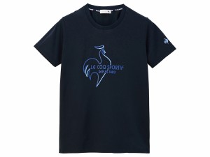 ルコック le coq sportif ヘランカサンスクリーン 半袖Tシャツ 池田エライザ着用 レディース 春 夏 クーリング ネイビー 紺 スポーツ フ