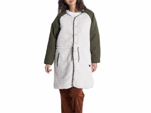 ロキシー ROXY HOLIDAY リバーシブル ボアジャケット レディース 秋 冬 ホワイト 白 カーキ 枯草色 スポーツ フィットネス アウター ジャ