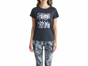 ロキシー ROXY SPIRITED TEE スピリテッド Tシャツ レディース 春 夏 水陸両用 速乾 UVカット ブラック 黒 スポーツ フィットネス 半袖 T