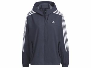 アディダス adidas シーズナル スポーツウェア ルーズフィット デニムルック クロスジャケット レディース ネイビー 紺 スポーツ フィッ