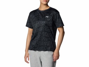 アンダーアーマー UNDER ARMOUR テック ボックス オールオーバー プリント ショートスリーブTシャツ レディース 春 夏 ブラック 黒 スポ