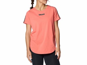 アンダーアーマー UNDER ARMOUR コットン ロングライン ショートスリーブTシャツ レディース 春 夏 ピンク 桃色 スポーツ フィットネス 