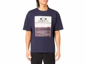 オークリー OAKLEY US規格 Enhance Qdc SS Tee Sunset 3.0 エンハンス Qdc 半袖 Tシャツ サンセット 3.0 メンズ 春 夏 ネイビー 紺 スポ