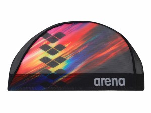 アリーナ arena メッシュキャップ ユニセックス ブラック 黒 水泳 スイム キャップ 帽子 ARN4408-BKRD