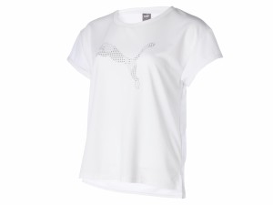 プーマ PUMA MOTION SS キャット Tシャツ レディース 春 夏 ホワイト 白 スポーツ フィットネス 半袖 Tシャツ 680719-02