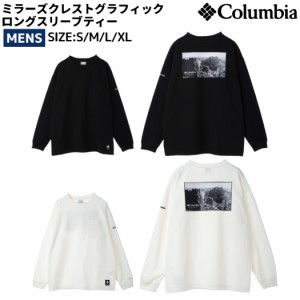 コロンビア Columbia ミラーズクレストグラフィックロングスリーブティー メンズ 春 秋 冬 ホワイト ブラック 白 黒 カジュアル アウトド