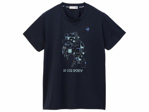 ルコック le coq sportif サンスクリーン 半袖Tシャツ レディース 春 夏 クーリング ネイビー 紺 スポーツ フィットネス 半袖 Tシャツ QM