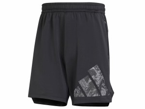 アディダス adidas ワークアウト ニットロゴ ショーツ メンズ 春 夏 ブラック 黒 スポーツ トレーニング ハーフ パンツ IEJ09-IK9682