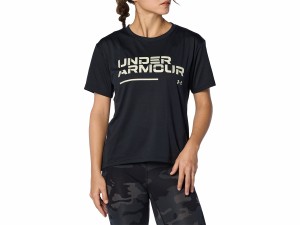 アンダーアーマー UNDER ARMOUR テック クロップ ショートスリーブTシャツ レディース 春 夏 ブラック 黒 スポーツ フィットネス 半袖 T