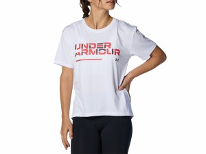 アンダーアーマー UNDER ARMOUR テック クロップ ショートスリーブTシャツ レディース 春 夏 ホワイト 白 スポーツ フィットネス 半袖 T