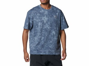 アンダーアーマー UNDER ARMOUR ヘビーウェイトコットン オーバーサイズ プリント ショートスリーブTシャツ メンズ 春 夏 ネイビー 紺 ス