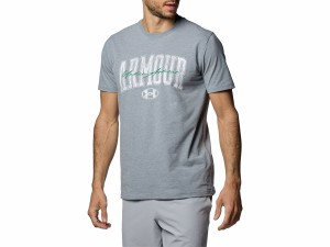 アンダーアーマー UNDER ARMOUR パフォーマンスコットン ノベルティ ショートスリーブTシャツ メンズ 春 夏 グレー 灰色 スポーツ トレー