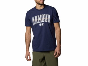 アンダーアーマー UNDER ARMOUR パフォーマンスコットン ノベルティ ショートスリーブTシャツ メンズ 春 夏 ネイビー 紺 スポーツ トレー