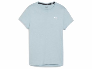 プーマ PUMA RUN FAVORITE ヘザー 半袖 Tシャツ レディース 春 夏 ブルー 青 スポーツ フィットネス 半袖 Tシャツ 523693-22