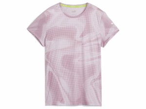 プーマ PUMA RUN FAVORITE AOP Tシャツ レディース 春 夏 パープル 紫 スポーツ フィットネス 半袖 Tシャツ 524573-60