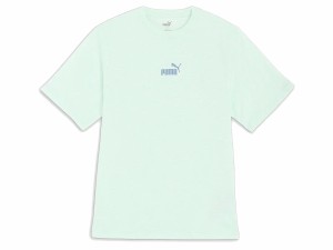 プーマ PUMA ESS+ MX NO1 ロゴ リラックス 半袖 Tシャツ レディース 春 夏 グリーン 緑 スポーツ フィットネス 半袖 Tシャツ 680747-88