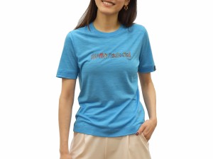 スーパーナチュラル sn super.natural エスエヌ アート Tシャツ × HONAMI TSUBOI レディース 春 夏 ブルー 青 スポーツ フィットネス 半