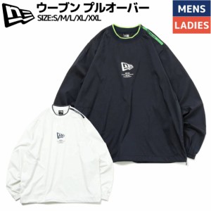 ニューエラ NEW ERA GF WOVEN PULLOVER ゴルフ ウーブン プルオーバー ユニセックス ポリエステル ネイビー ホワイト ゴルフウェア 長袖 