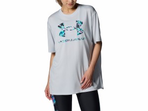 アンダーアーマー UNDER ARMOUR テック オーバーサイズ ショートスリーブTシャツ レディース 春 夏 グレー 灰色 スポーツ フィットネス 