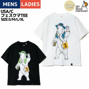 ゴースローキャラバン go slow caravan USA/C フェスクマTEE メンズ レディース ユニセックス 春 夏 コットン ホワイト ブラック カジュ