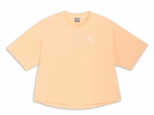 プーマ PUMA サマーパック ベビーテリー 半袖 Tシャツ レディース 春 夏 オレンジ 橙 スポーツ フィットネス 半袖 Tシャツ 680708-45