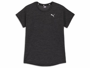 プーマ PUMA アクティブ メッシュ ヘザー 半袖 Tシャツ レディース 春 夏 ブラック 黒 スポーツ フィットネス 半袖 Tシャツ 680746-01