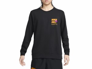 ナイキ NIKE Dri-FIT フリース ロングスリーブ フィットネス クルー メンズ 春 秋 冬 ブラック 黒 スポーツ トレーニング 長袖 Tシャツ F